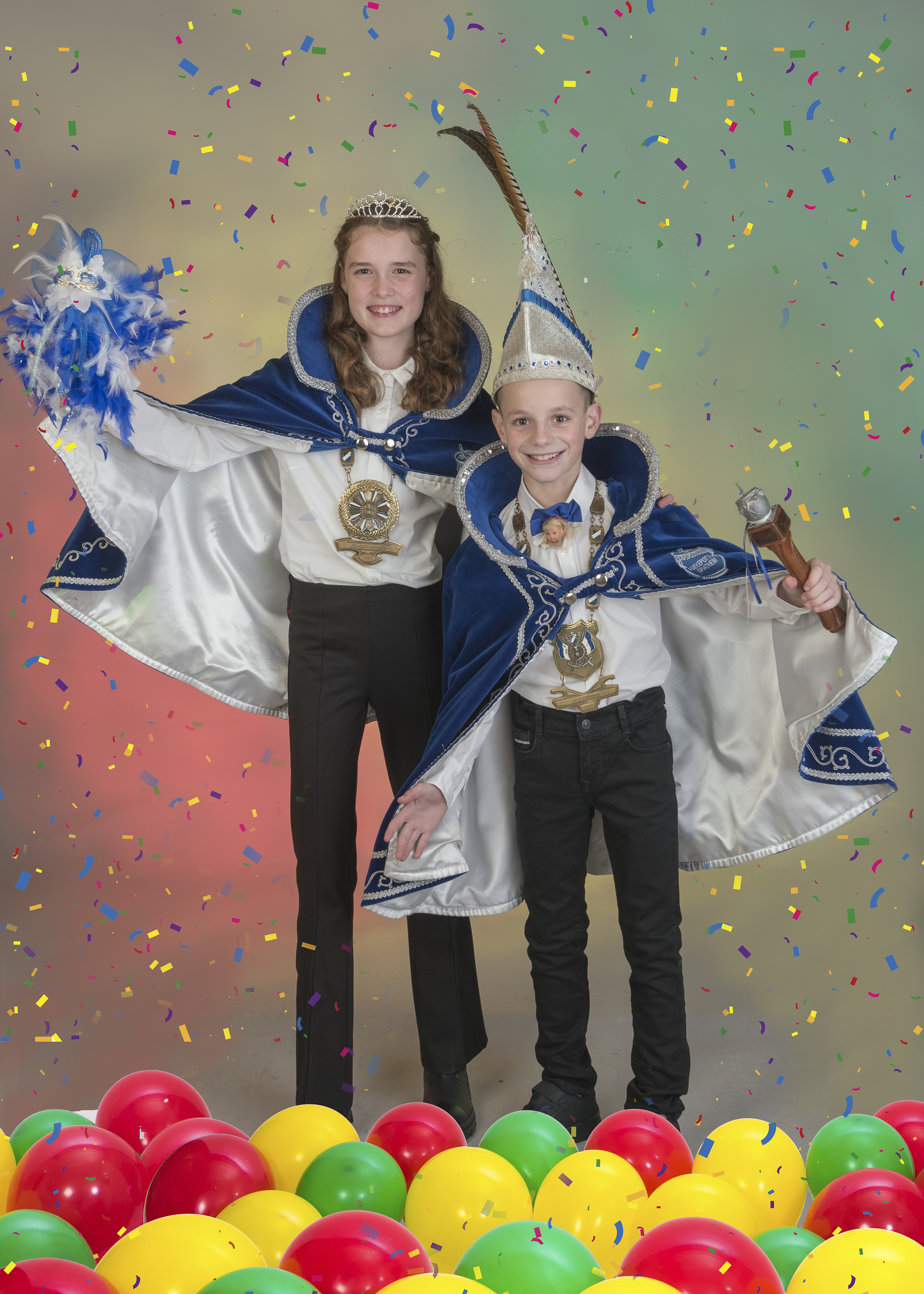 Jeugdprinsenpaar Devin I en Amélie I Jeugdprinsenpaar Devin I en Amélie I